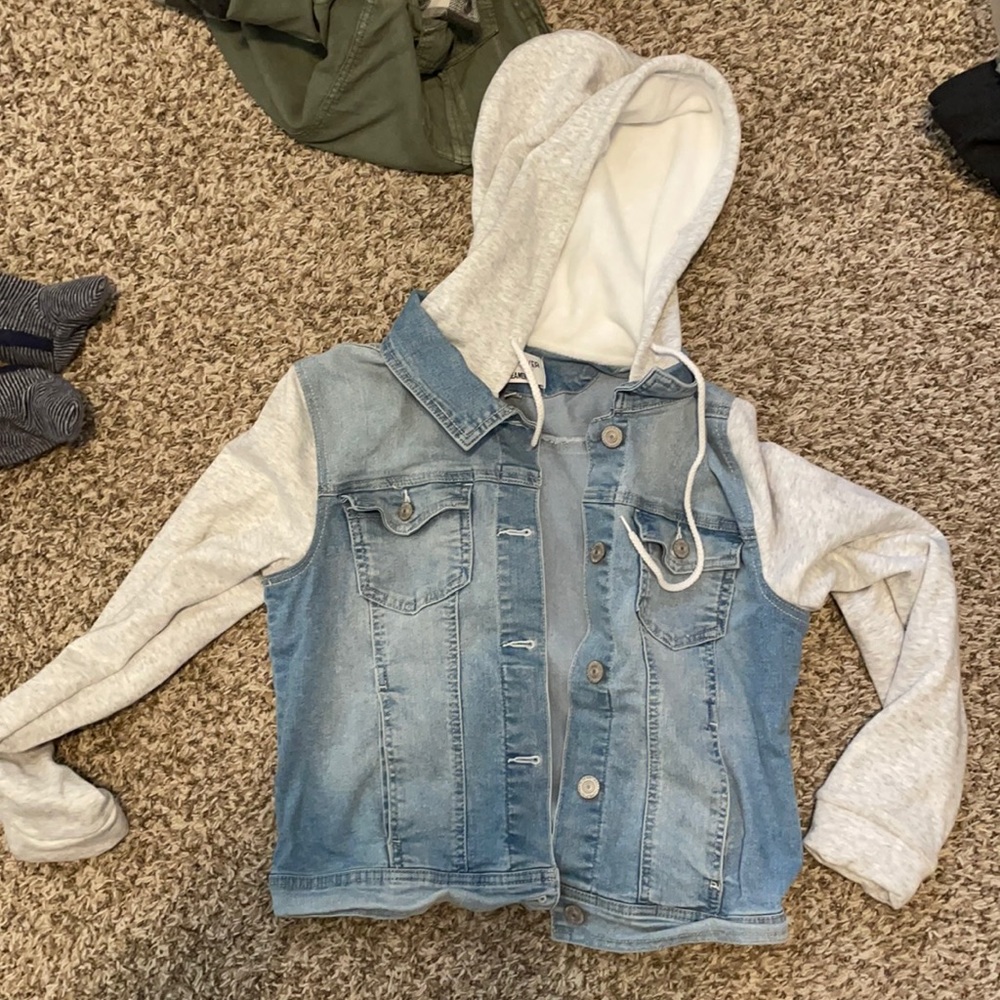 Hooded jean jacket